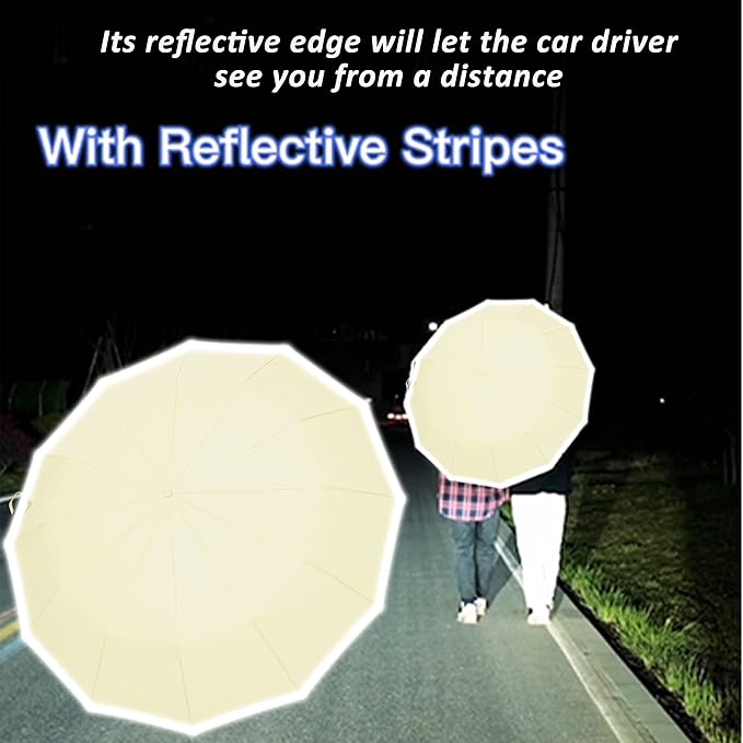 Windproof Compact Rain Umbrella for Travel 42/46 Inch Premium Fabric Auto Open Perfect for Purse and Backpack Portable Umbrella for Women and Men