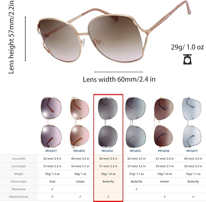 The Fresh Classic Crystal Elegant Women Beauty Design Sunglasses Gift Box