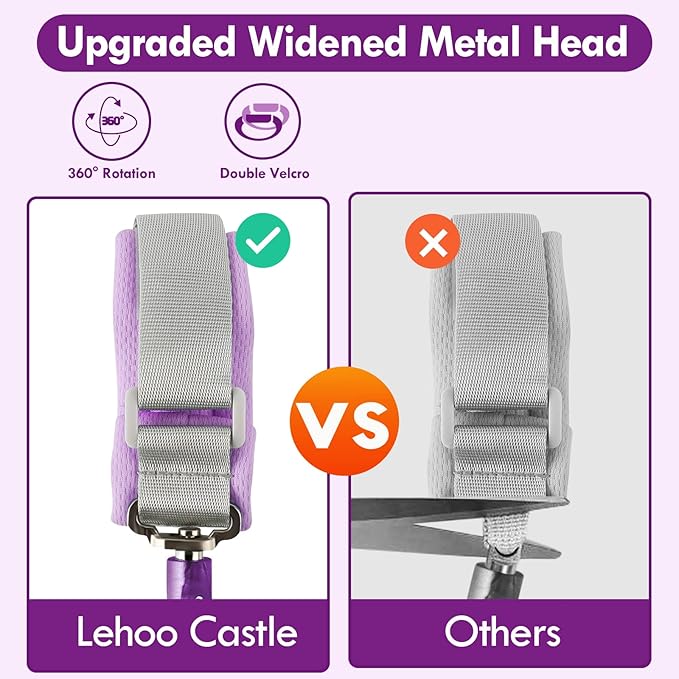 Lehoo Castle Toddler Leash, 4.9ft Kid Leash Wrist with Induction Lock, Anti Lost Wrist Link for Toddlers, Reflective Leash for Kids, Child Leashes for Toddlers (Purple)