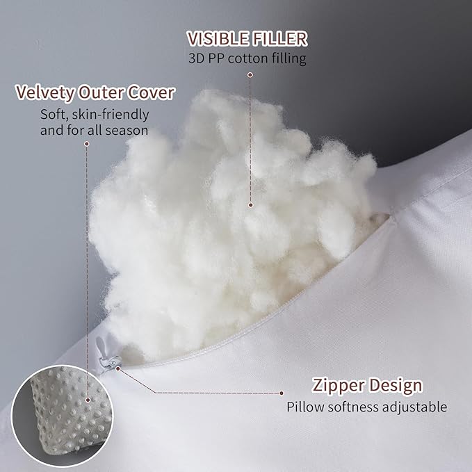 Travel Pillow for Kids Adult, Pillow for Car Sleeping Ultra Large U-Shaped with Removable Soft Cover Support Fix Neck and Body Sitting/Sleeping on The Trip (Blue)