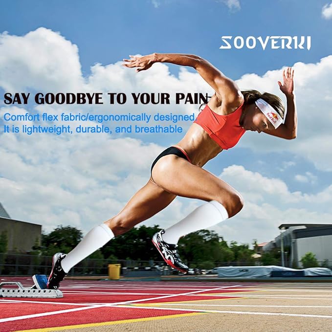 Graduated Copper Compression Socks for Men & Women Circulation 8 Pairs 15-20mmHg - Best for Running Athletic Cycling