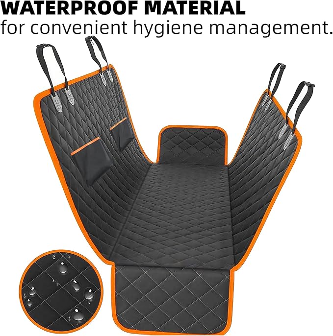 Dog Car Seat Cover for Back Seat, Sturdy Backseat Extender for Dogs,New Scratch Resistant, Anti Slip Portable Dog Hammock,Suitable for Cars and SUVs,Car Travel Pet Bed (S)