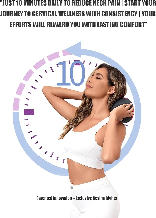 Bespilow Patented Dual-Layer Cervical Neck Roll Pillow-Comfort Top + Firm Memory Foam Base,Ergonomic Contour Support,Cooling Breathable Case- Relieves Neck Pain from Office,Travel,Sleep& Poor Posture