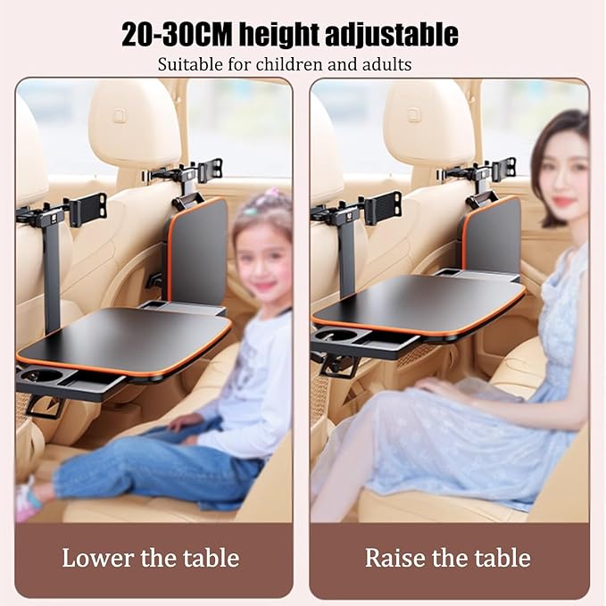 Portable Car Backseat Laptop Desk Car Seat Table Tray,Adjustable Seat Back Snack Tray for Car,Folding Telescopic Auto Food Trays Desk for Car Workstation,Passenger Seat Tray f Traveling.(Style1)
