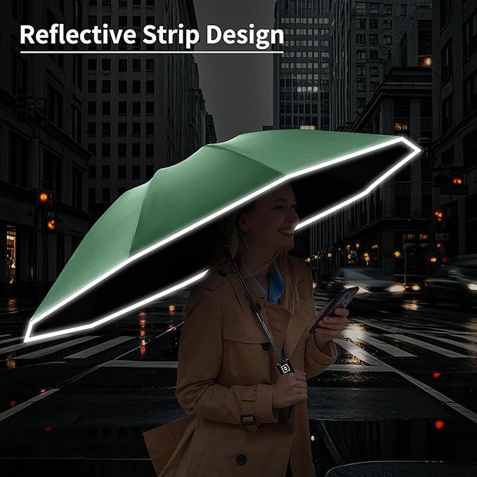 Seniny Windproof Travel Umbrella, Automatic Umbrellas for Rain, Portable & Compact Umbrellas for Backpack, Strong UV for Protection, Folding Small Sun Umbrella for Car, Walking