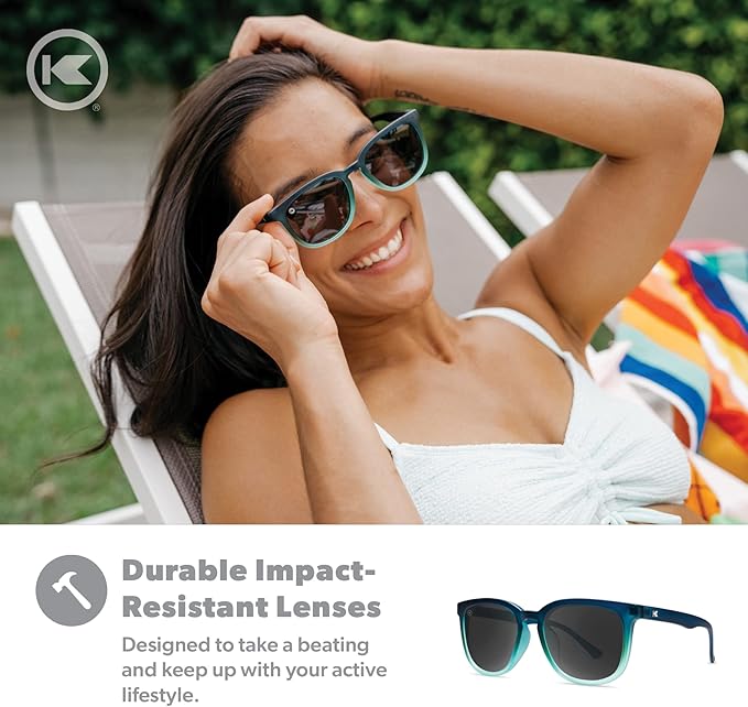 Knockaround Paso Robles Polarized Sunglasses for Women & Men - Impact Resistant Lenses & Full UV400 Protection