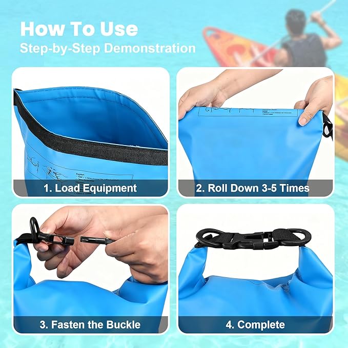 Waterproof Dry Bag – Roll Top Dry Storage Bag Backpack for Women & Men, Perfect for Kayaking, Boating, Swimming, Camping, Hiking, Backpacking & Beach (20L)
