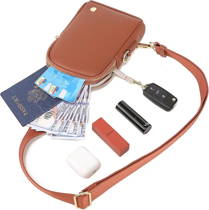 INICAT Travel Small Crossbody Sling Bags Women Cross Body Purses Passport Holder Vegan Leather Fanny Packs Birthday Gifts