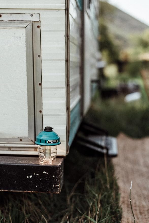 Barebones Beacon Hanging Light – Teal, Rechargeable LED Camping Lantern with Adjustable Brightness – Weatherproof Vintage-Style Hanging Lantern for Outdoor Adventures and Year-Round Use