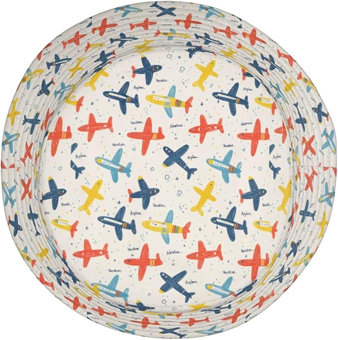 Colorful Fire Balloon, White Cloud Fisherman Hat Summer Foldable UV Protection Sun Hat