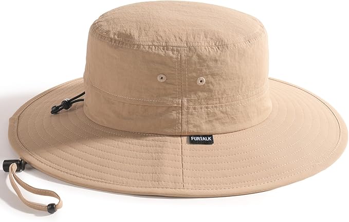 FURTALK Sun Hats for Women with Ponytail Hole Men Beach Hiking UPF 80+ Foldable Hiking Summer UV Protection Bucket Hats