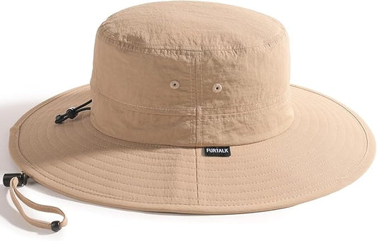 FURTALK Sun Hats for Women with Ponytail Hole Men Beach Hiking UPF 80+ Foldable Hiking Summer UV Protection Bucket Hats
