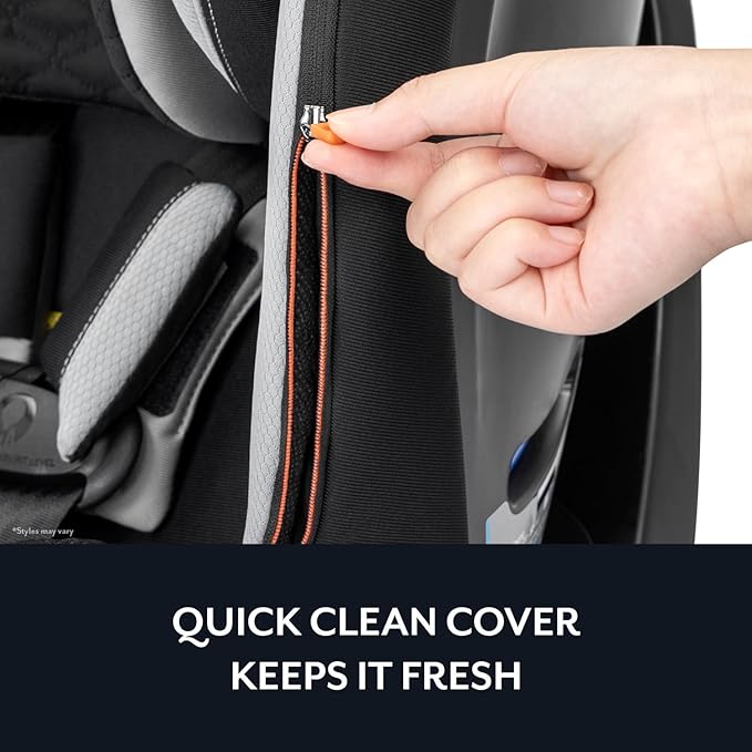 Evenflo Revolve360 Slim 2-in-1 Rotational Car Seat with Quick Clean Cover (Stow Blue)
