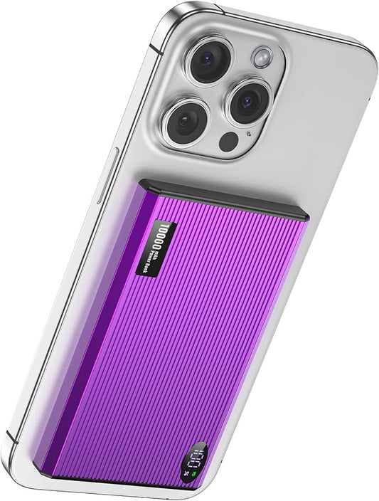 Portable Charger Power Bank, 10000mAh Wireless Charger iPhone with USB C to 20 W PD Fast Charging Cable, Mag-Safe Battery Pack Magnetic Charger for iPhone 17/16/15/14/13/12 Pro/Pro Max/Plus iPad