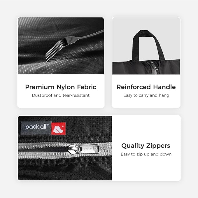 pack all Foldable Shoe Bag for Travel, Water-Resistant Ultralight Shoe Pouch for Gym, Odor-Resistant Soccer Cleats Bag for Sport (Dual Pocket Version)