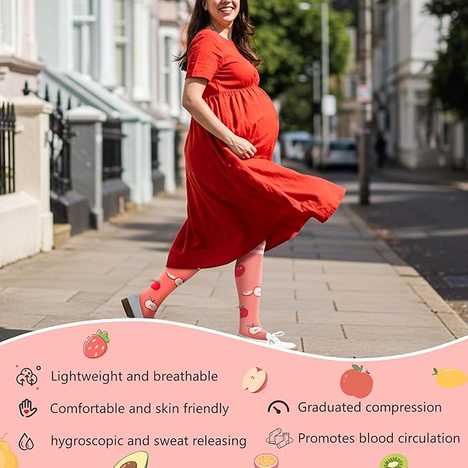 fenglaoda Compression Socks for Women Men Support Circulation 6 Pairs Socks For Nurse, Travel, Flight