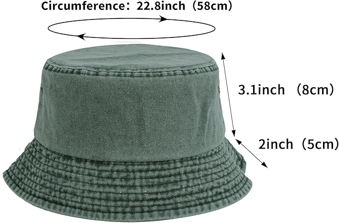 Washed Cotton Bucket Hats Packable Summer Outdoor Cap Travel Beach Sun Hat Plain Colors for Men Women