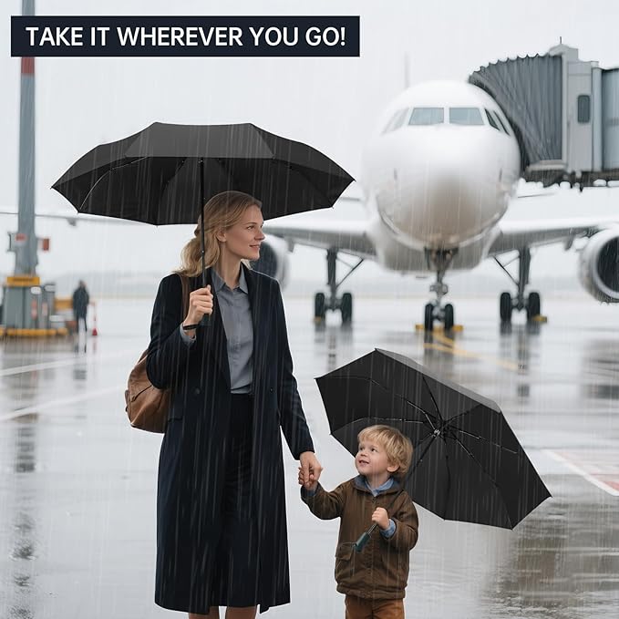 Compact Travel Umbrella, Small Pocket Mini Umbrella for Purse Wallet, UV Sun Rain Umbrellas for Backpack, Portable Folding Umbrellas for Women Kids