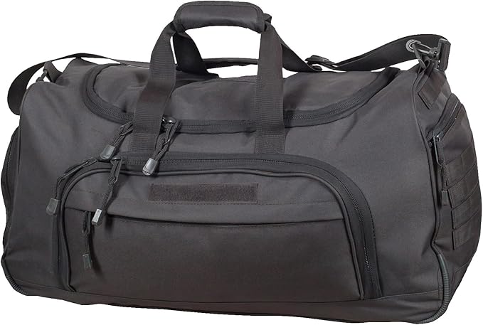 Gym Bag Duffle Bags for Men Women with Shoes Compartment Sport Weekend Travel Overnight Carry On Bag for Tactical Military Travel Work Out Bags (2.0 Black)