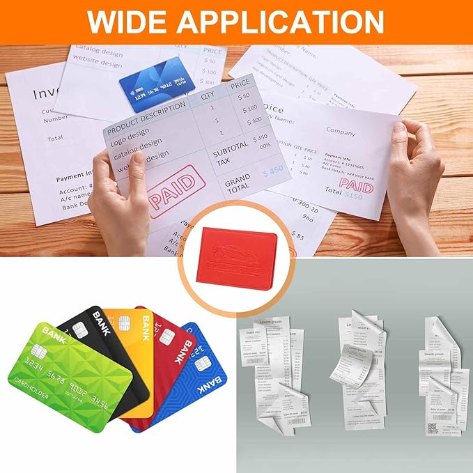 HARFINGTON Car Registration and Insurance Holder PU Leather Vehicle Glove Box Organizer Storage Accessories Car ID Holder with 10 Pockets for License ID Card Bank Card Documents, Red