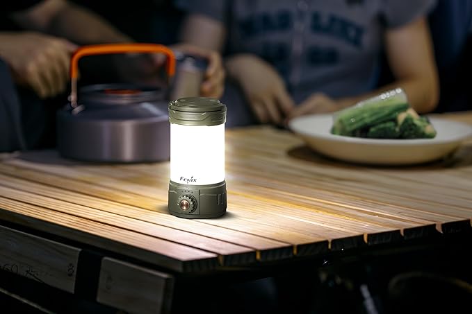 Fenix CL26R Pro Camping Lantern, Olive Drab, 650 lumens Bright, USB-C Rechargeable , Compact and Portable Perfect for Hurricane, Emergency, Hiking, Power Outage with LumenTac Organizer