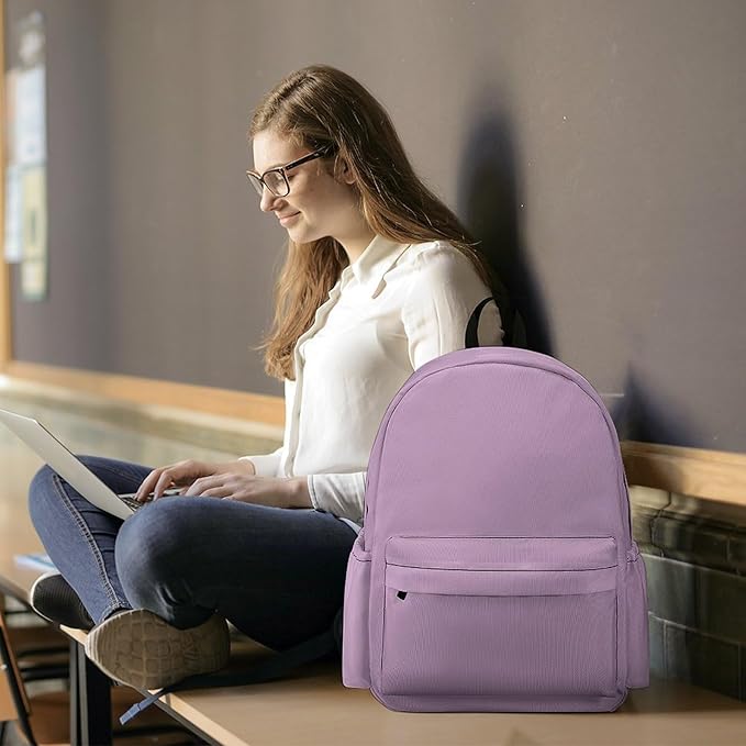 Lilac Backpack Adult Travel Daybag for Women Men College Backpack for Vacation Hiking Camping Bag