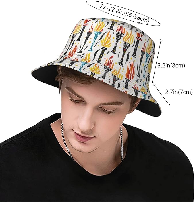 Unicorn and Pink Flower Fisherman Hat Summer Foldable UV Protection Sun Hat