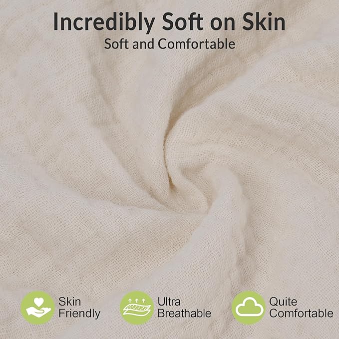 Toddler Pillowcases for 13"x18" Pillow 2 Pack, Muslin Small Toddler Baby Kids Travel Pillow Covers for Boys Girls with Envelope Closure (Blue, 13 x 18 Inch)