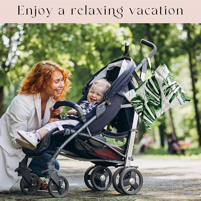 4 Pcs Waterproof Beach Essentials - Wet/Dry Bags for Pool, Swimsuit, Diapers, Makeup, Cruises & Travel