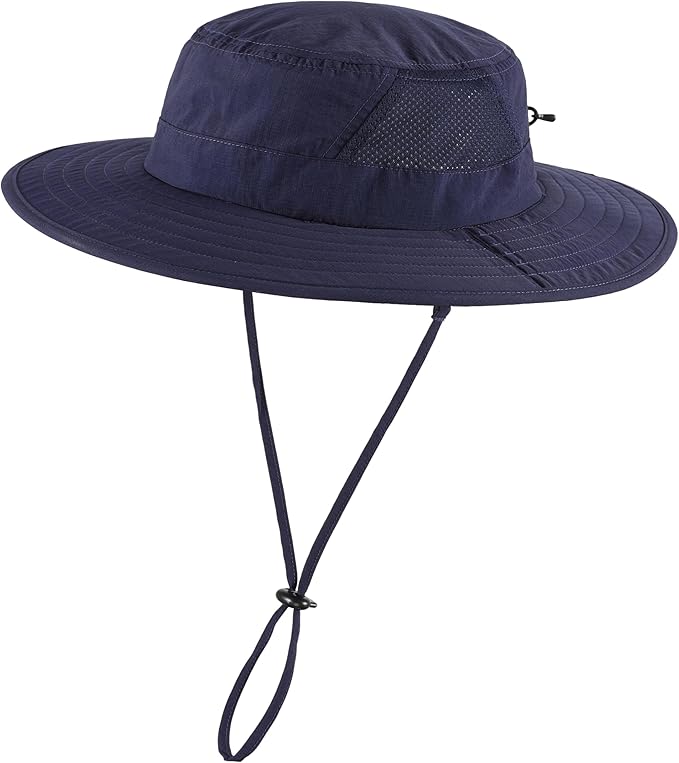 Connectyle Outdoor UPF50+ Men's Sun Hat Foldable Wide Brim Bucket Hat for Fishing Hiking Gardening Breathable Safari Hat