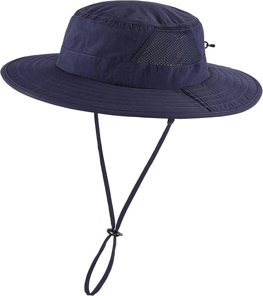 Connectyle Outdoor UPF50+ Men's Sun Hat Foldable Wide Brim Bucket Hat for Fishing Hiking Gardening Breathable Safari Hat