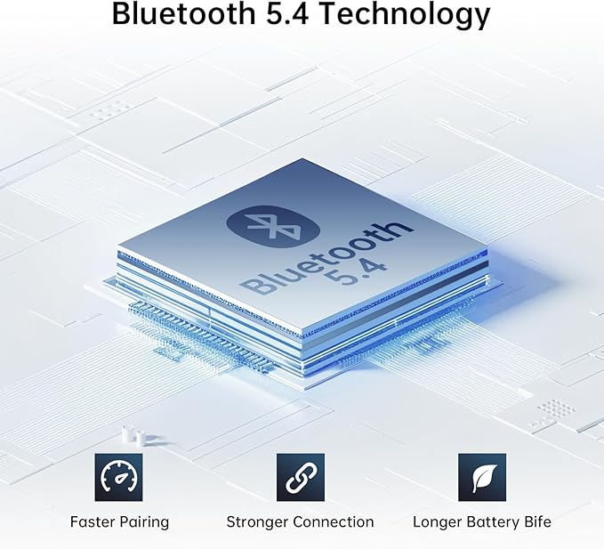EKSA P300 Wireless Bluetooth Headphones, Active Noise Cancelling Over Ear Headset with ENC Mic,Transparency Mode, 100H Playtime, Hi-Res Audio, Deep Bass,BT 5.4 Headset for Music Office Travel