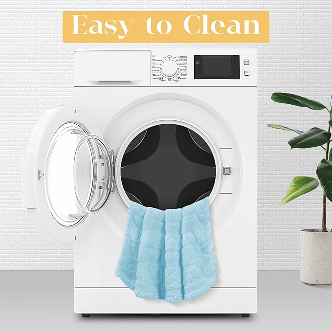 MACEVIA Fluffy Fleece Dog Blankets,Warm Soft Fuzzy Pets Blanket for Puppy,Small,Medium,Large Dogs and Cats,Plush Pet Throws for Bed,Couch,Sofa,Travel(29x40 Inch, Light Blue)