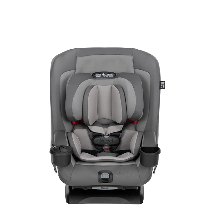 Safety 1st EverSlim 4-in-1 Convertible Car Seat, SecureTech Chest Clip, Ultra-Slim, 4-Mode Infant to Booster, Baby Car Seat, 5-100 lbs, Memory Foam, Office Space