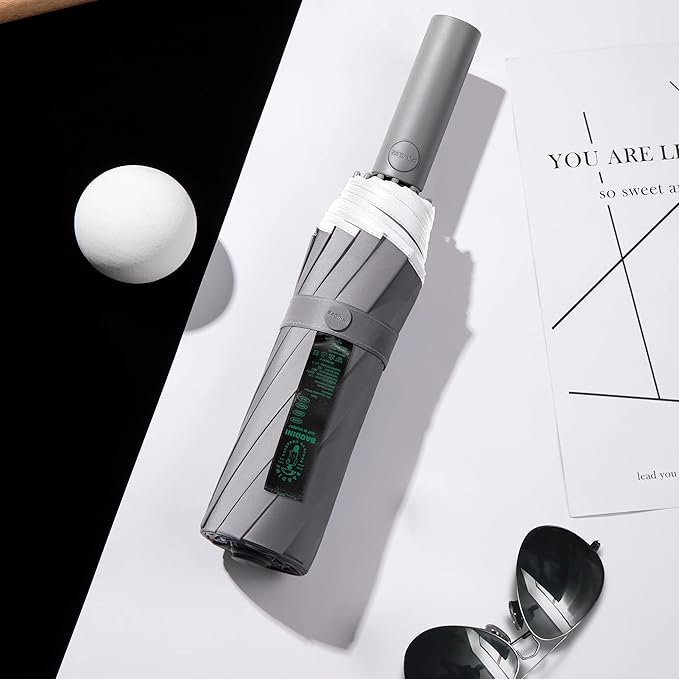 BAODINI Windproof Compact Rain Umbrella for Travel 42/46 Inch Premium Fabric Auto Open Perfect for Purse and Backpack Portable Umbrella for Women and Men