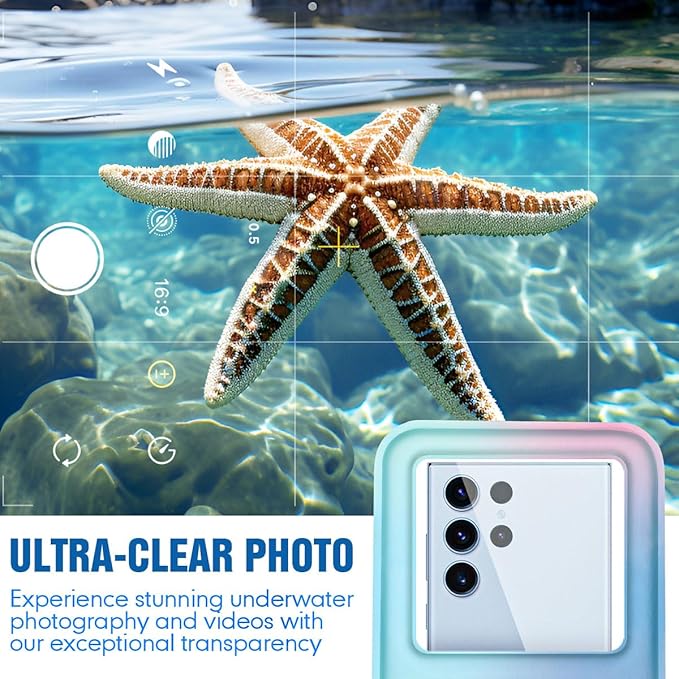 [Floatable] Waterproof Phone Pouch 2 Pack - [Up to 8.5"] IPX8 Floating Waterproof Phone Case Dry Bags with Adjustable Lanyard for Beach Vacation Travel Cruise Ship Pool Kayak Essentials