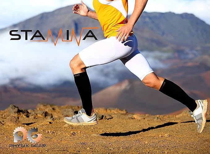 Physix Gear Compression Socks 20-30 mmHg - Men & Women - Running, Nurses, Shin Splints, Flight, Travel