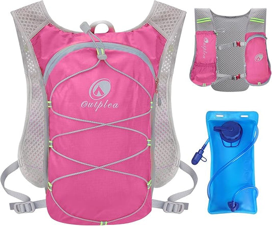 Small Lightweight Running Hydration Vest with 2L Water Bladder for Race, Lightweight Water Backpack Hydropack for Hiking