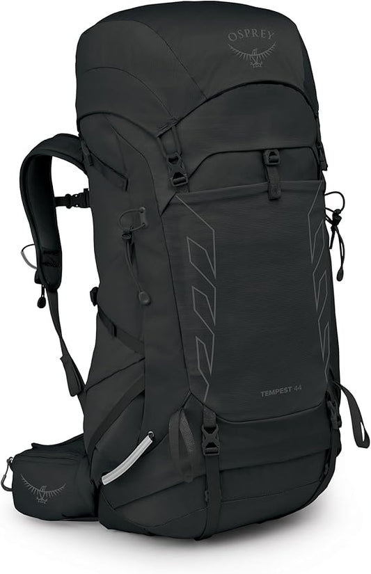 Osprey Tempest 44L Women's Lightweight Hiking Backpack - Daypack for Travel & Camping, Black/Coal Grey, XS/S