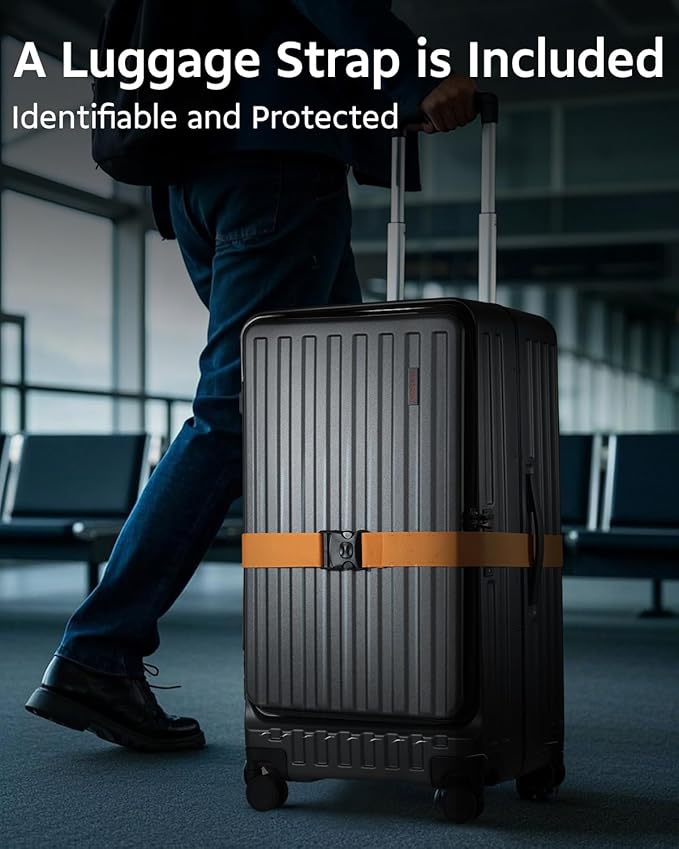 Checked Luggage, Large Suitcase 29 Inch Trunk Luggage with Spinner Wheels, Lightweight ABS+PC Hard Shell with Aluminum Frame, Top Opening, TSA Lock (Grey, 1PC)