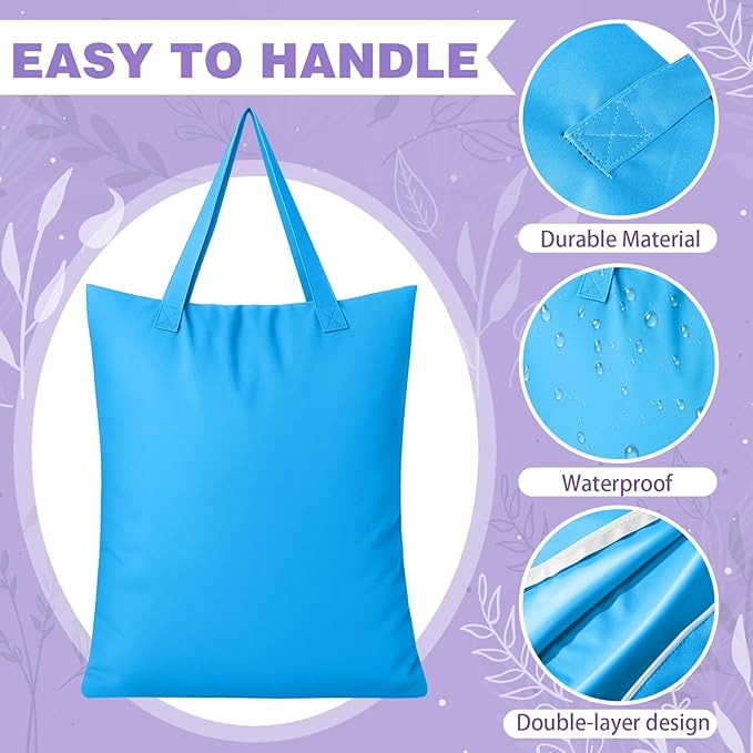 SATINIOR 5 Pcs Large Travel Laundry Bags with Handle Waterproof Washable Dirty Clothes Bags