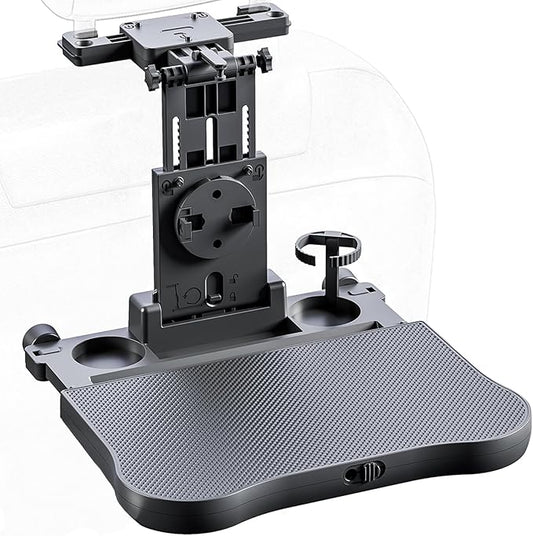 Car Seat Tray Table - Foldable Car Kids Passenger Roadtrip Eating Food Backseat Travel Trays Dinning Working Laptop Desk with Non-Slip Pad/Phone/Tablet Holder