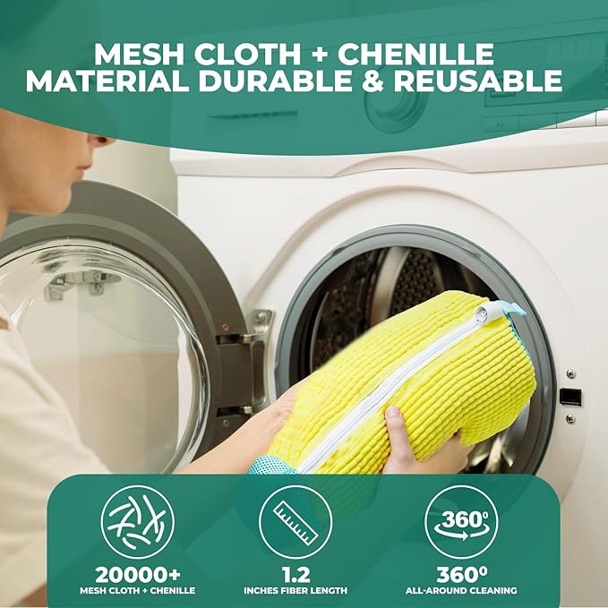 GUIVA Shoe Washing Machine bag - Durable Shoe Laundry Bags for Washing Machine, Washer Bags with Zipper & Mesh Protection - Reusable Sneaker Wash Bags for Cleaning - Pack of 2