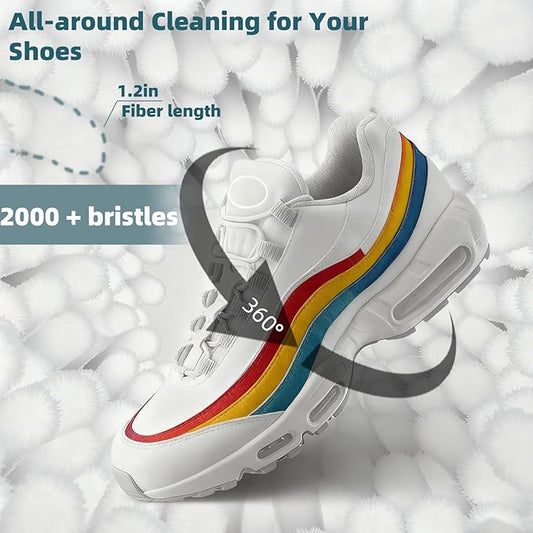 Shoe Washing Machine Bag Laundry Shoe Bag for Washer and Dryer Reusable 2pc Shoe Cleaning Bags for Sneakers 360° Deep Cleaning Machine for All Shoes Types With Self-locking Zipper