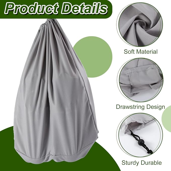 6 Pcs Shoe Bags for Travel, Shoe Dust Bags, Spandex Shoes Pouch with Interior Divider and Drawstring, Women and Men Luggage Packing for Traveling(Grey)