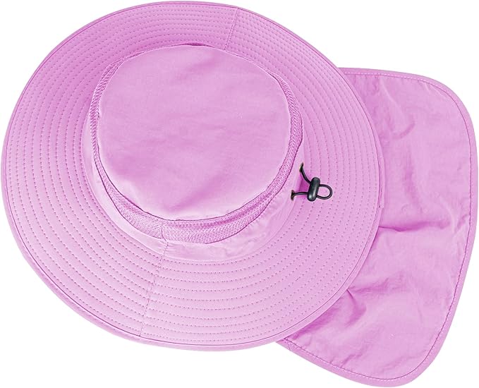 Sun Hats for Men Women Fishing Hat UPF 50+ Breathable Wide Brim Bucket Hats Summer UV Protection Safari Hat with Neck Flap