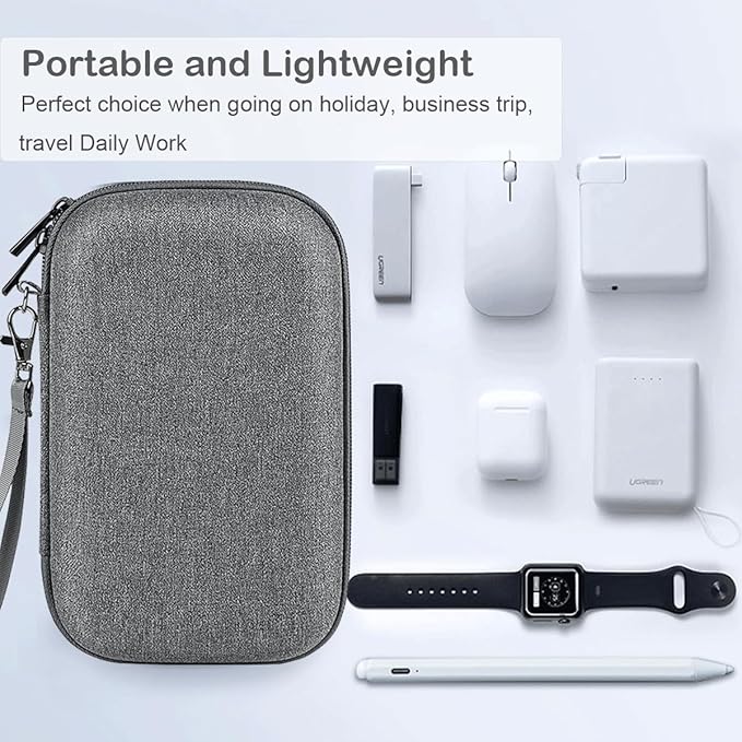 Hard Electronic Organizer Travel Case for MacBook Power Adapter Chargers Cables Power Bank Apple Magic Mouse USB Flash Disk SD Card Hard Drive Portable Carrying Case Accessories Hard Bag