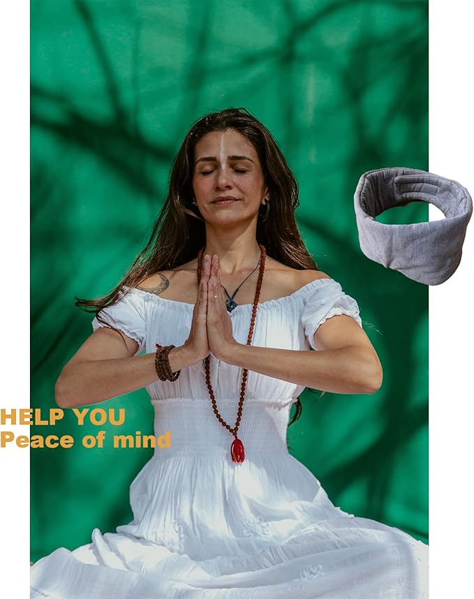 Fan Wu Cotton Sleep Mask for Side Sleepers – Soft, Lightweight & Breathable Blackout Eye Cover for Women & Men | Ideal for Travel, Hotel & Home Use | Grey