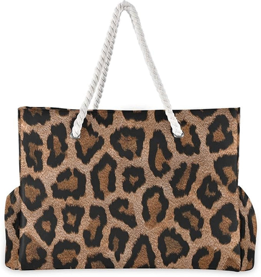 senya Large Beach Shoulder Bags Canvas Tote Water Resistant for Gym Travel Daily