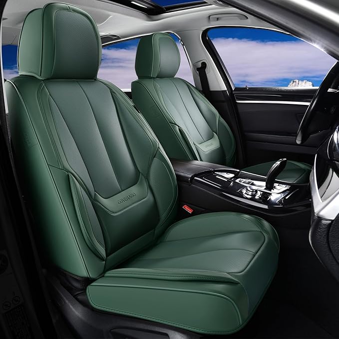 Coverado Seat Covers, Car Seat Covers Front Seats, Car Seat Cover, Car Seat Protector Waterproof, Car Seat Cushion Nappa Leather, Seat Covers Carseat Cover Universal Fit for Most Cars